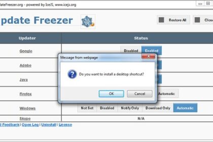 Update Freezer Desktop Shortcut