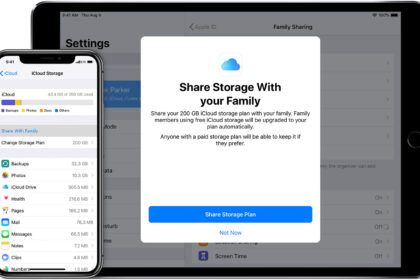 ios12 iphone x ipad pro family sharing icloud storage hero