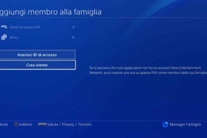 Come impostare un account bambino su PlayStation 4