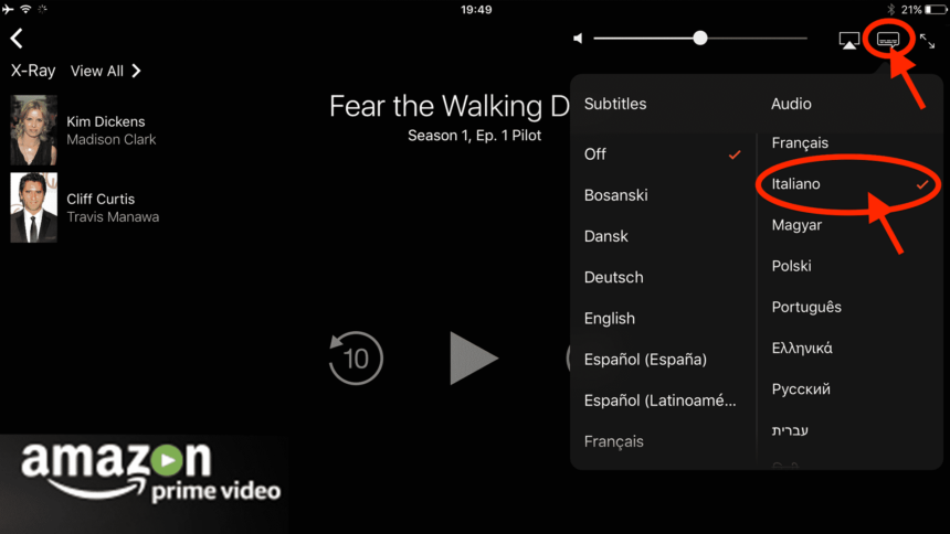 Come cambiare lingua su Amazon Prime Video