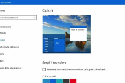 Come colorare il menu Start Windows 10 a proprio piacere